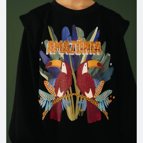 FARM RIO ‼️‼️Black Amazonia Sweater Dress NWT - Picture 4 of 14